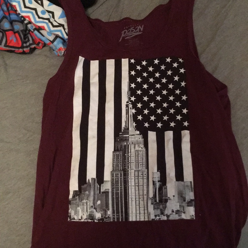 New York burgundy tank top rue21